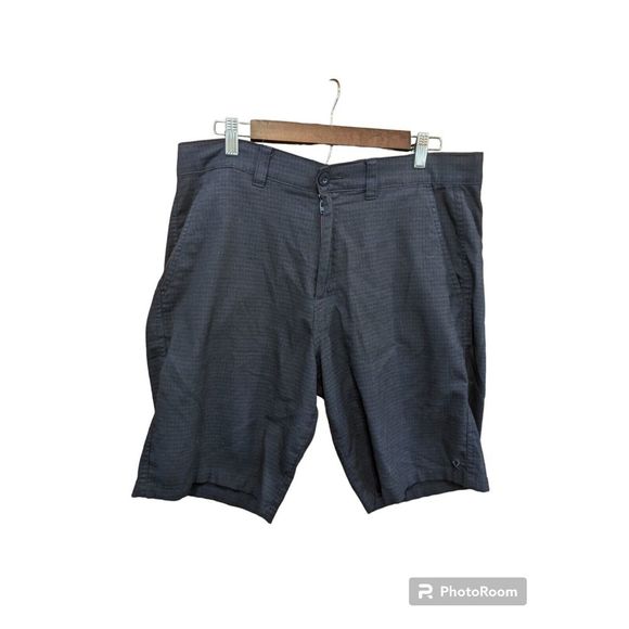 Hang Ten‎ Shorts Mens 34 Gray Black Chino Golf Casual Outdoor Adult - Picture 1 of 3